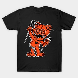 VooDoo Black Kitty Cat Doll Cincinati Colors T-Shirt